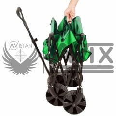 Katlanabilir Taşıma Arabası Plaj-Bahçe-Kamp Arabası Yeşil