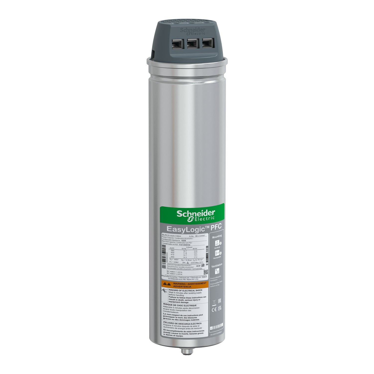 BLRCS143A172B44 | Schneider Kapasitör - 14,3/17,2 kvar - 440 V - 50/60Hz