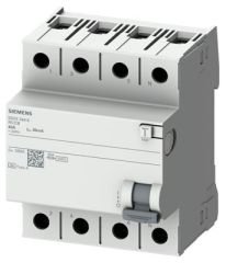5SV5344-6 | Siemens A TİPİ HATA AKIMI KORUMA ANAHTARI-FI (KAÇAK AKIM KORUMA RÖLESİ) 40A; 400V; 30mA; 3P+N