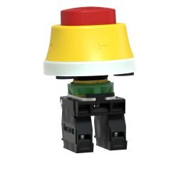 XB5AS84W3B5 | Schneider Işıklı Acil Stop Butonu tetiklemeli, çevir, çek 24V AC/DC