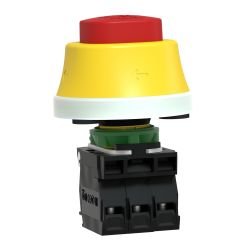 XB5AS84W3B41 | Schneider Işıklı Acil Stop Butonu tetiklemeli, çevir, çek 24V AC/DC