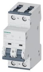 5SY5202-7 | Siemens 2A; 2 FAZLI; DC ANAHTARLI OTOMATİK SİGORTA; 10kA; C TİPİ; YAVAŞ KARAKTERLİ