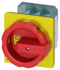 3LD2504-0TK53 | Siemens ACİL STOP ŞALTERLERİ, ÖNDEN TESPİTLİ TAHRİK KOLU SARI/KIRMIZI,  A 63  22 KW