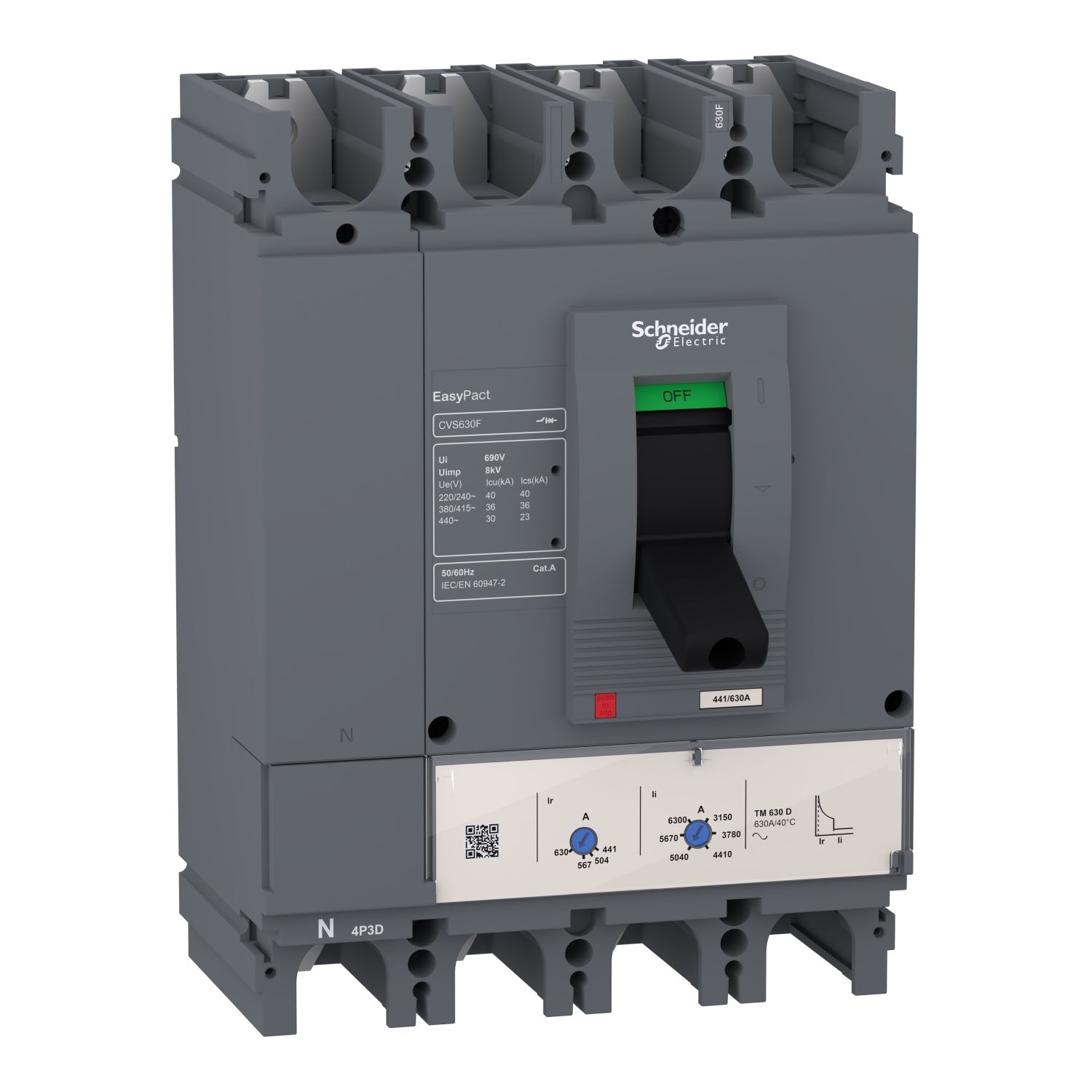 LV563308 | Schneider Easypact CVS - CVS630F TM500D devre kesici - 4P/3d