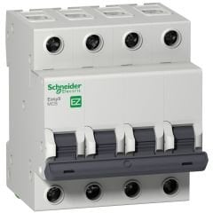 EZ9F34406 | Schneider Easy9 4P 6A, 4,5kA C Eğrisi Otomat