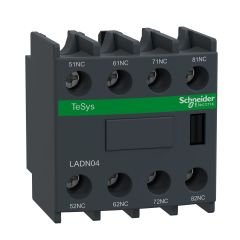 LADN04 | Schneider TeSys Deca Serisi İçin 4NK Öne Montaj Yardımcı Kontak Bloğu