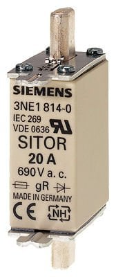 3NE1802-0 | Siemens SITOR SİGORTA; 690V AC; gR/gS; 40A; BOY:000