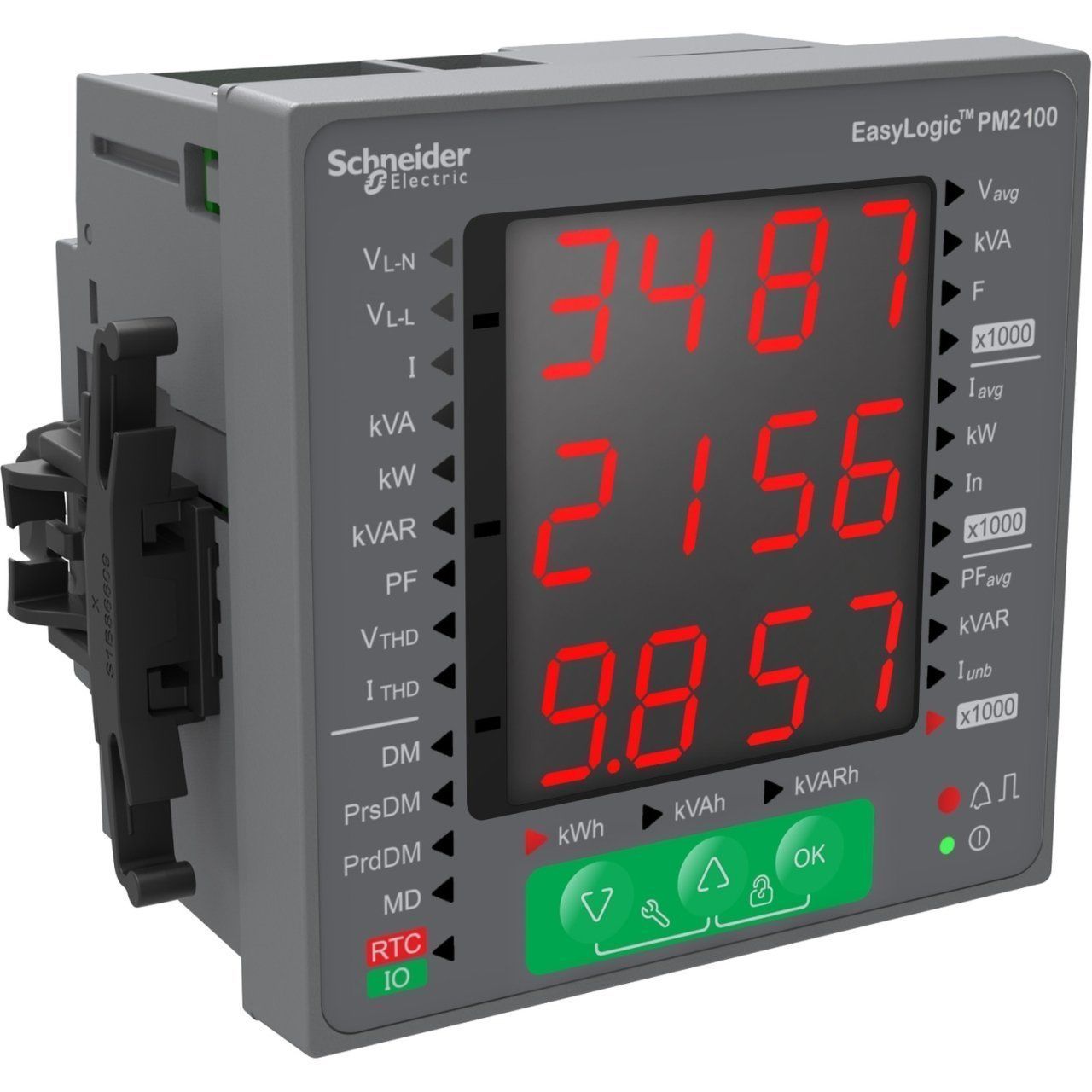 METSEPM2120 | Schneider Enerji Analizörü - EasyLogic PM2120, Power & Energy meter, up to the 15th harmonic, LED display, RS485, class 1