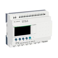 SR3B261FU | Schneider Zelio Logic 26 giriş/çıkış Akıllı Röle - 16 Dijital Giriş , 10 Röle Çıkışı - 220 VAC - Modüler, Genişleyebilir - SR3B261FU