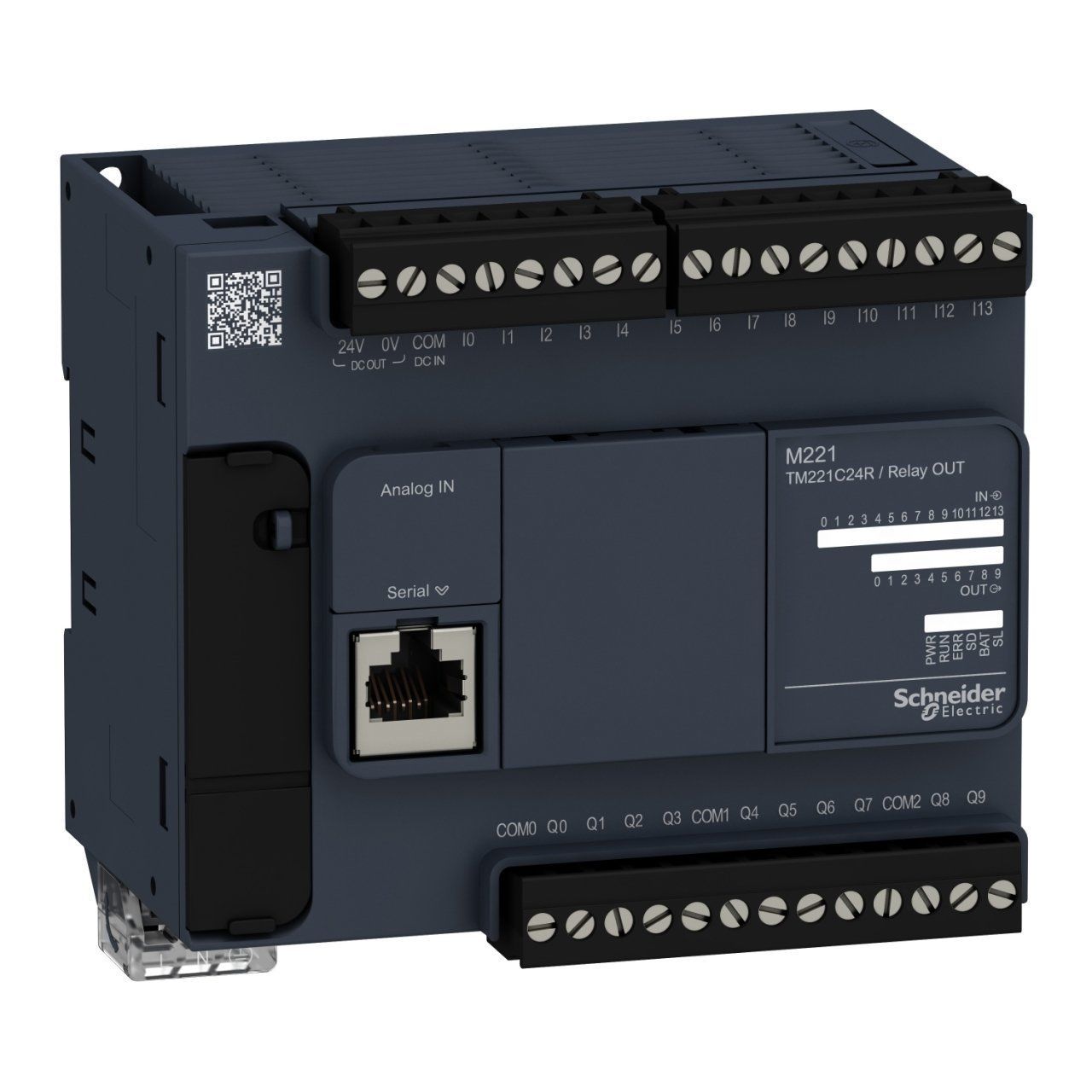 TM221C24R | Schneider Modicon M221 24 giriş/çıkış Kontrolör - 14 Dijital Giriş, 10 Röle Çıkışı - TM221C24R