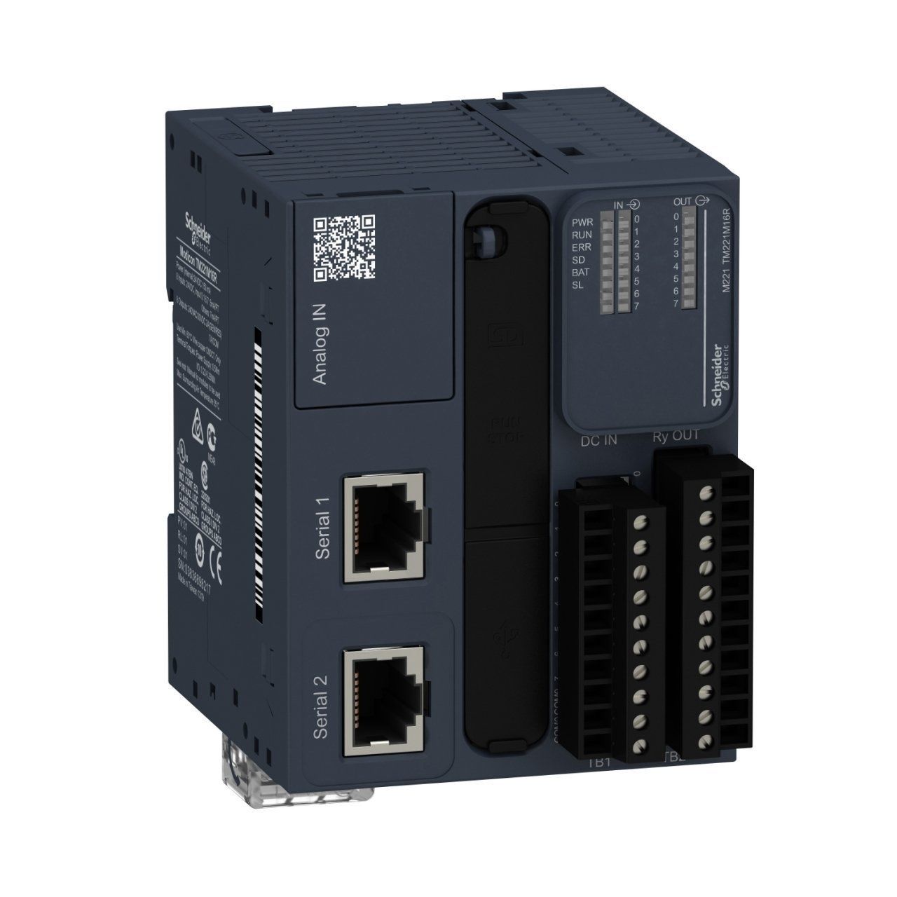 TM221M16R | Schneider Modicon M221 16 giriş/çıkış Kontrolör - 8 Dijital Giriş, 8 Röle Çıkışı - TM221M16R