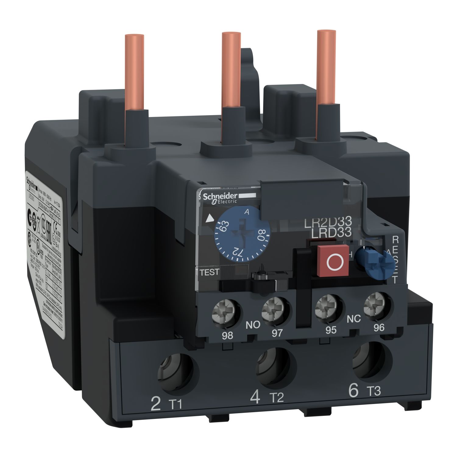 LRD3363 | Schneider TeSys LRD Serisi 63-80A Termal Aşırı Yük Rölesi - Sınıf 10