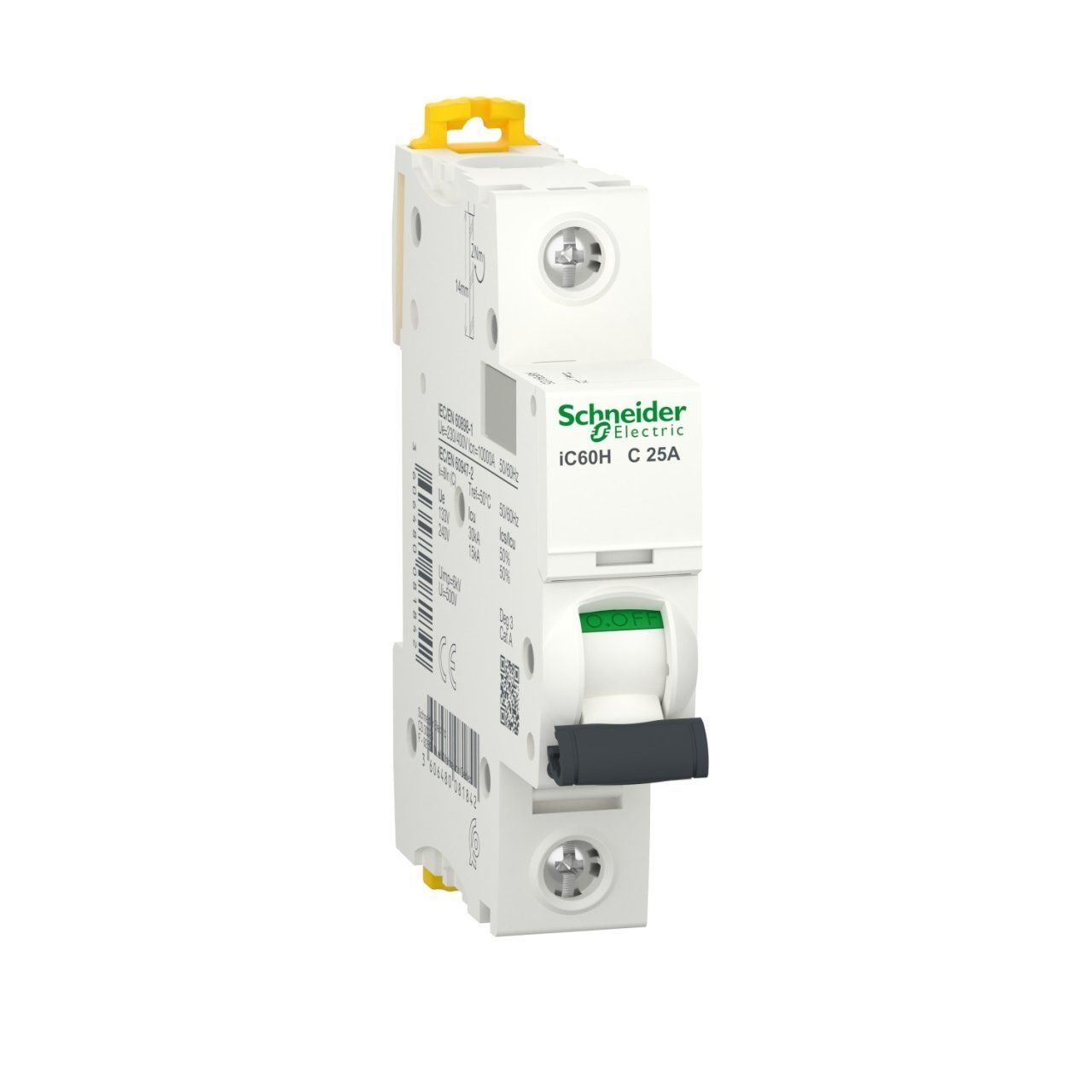 A9F84125 | Schneider Otomatik Sigorta - 25 Amper, 1 Kutup , 10kA, C Eğrisi
