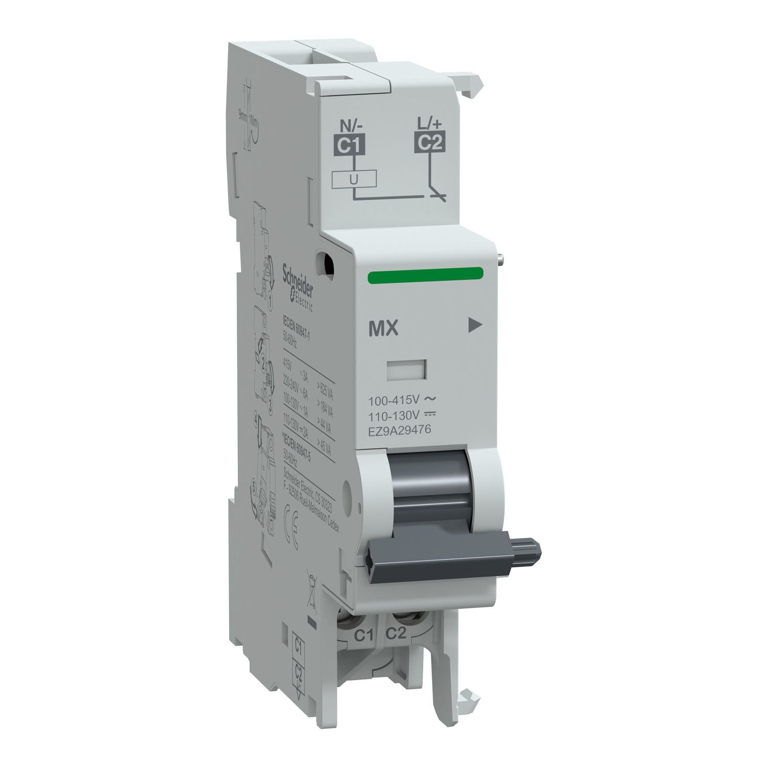 EZ9A29476 | Schneider Şönt açma bobini MX, Easy9 Pro, 100 - 415 V AC, 110 - 130 V DC