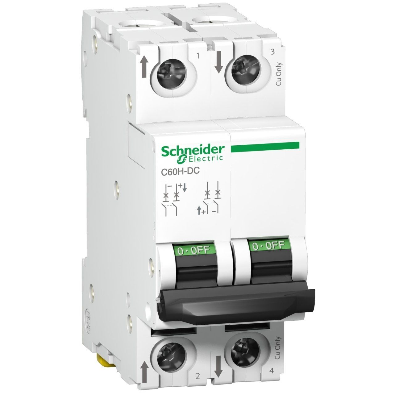 A9N61525 | Schneider Otomatik Sigorta - 5 Amper, 2 Kutup, 6kA, C Eğrisi - DC Uygulamaları