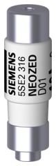 5SE2306 | Siemens 400V AC;250V DC ÇALIŞMA SINIFI:gL/gG; ANMA AKIMI:6A; BOY:D01; YEŞİL RENKLİ