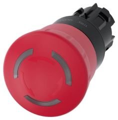 3SU1001-1HB20-0AA0 | Siemens Sirius ACT Plastik Çevir-Kur, ışıklı 40 mm Acil Stop Mantar Butonlar