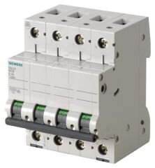 5SL4640-7 | Siemens Otomatik Sigorta - 40 Amper, 3 Kutup+Nötr (3P+N), 6kA, C Eğrisi