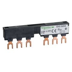 GV2G254 | Schneider 3 Kutup 63A 54mm Besleme Barası - 2 adet GV2 İçin Comb Busbar - Tarak Bara