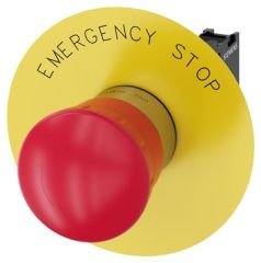 3SU1150-1HB20-1CG0 | Siemens Sirius ACT Metal Çevir-Kur 1NC “EMERGENCY STOP” plakalı Komple Acil Stop Mantar Butonlar 40mm