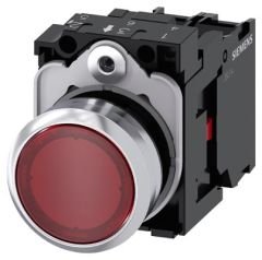 3SU1152-0AB20-1CA0 | Siemens Sirius ACT Metal Komple Işıklı Yay Dönüşlü Butonlar Kırmızı 24 AC/DC 1NC