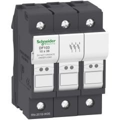 DF103 | Schneider 3P 32A Kartuş Sigorta Yuvası - 10x38 mm Sigorta İçin