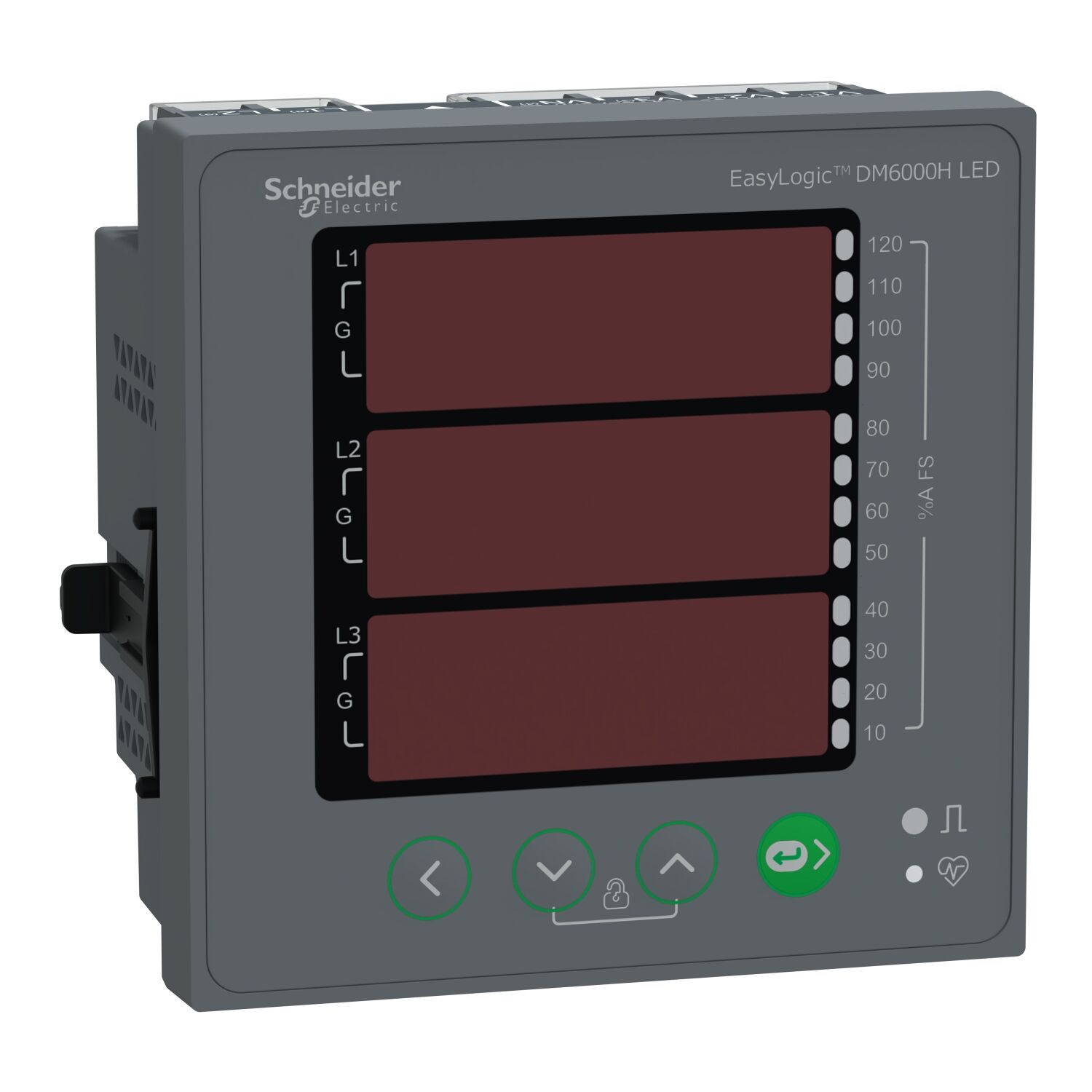 METSEDM6200HCL10RS | Schneider EasyLogic DM6200H multimetre, LED ekran, RS485 portu üzerinden haberleşme, Class 1