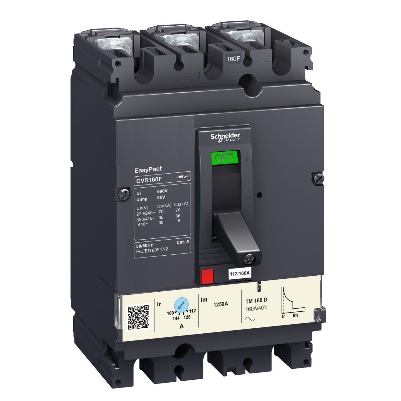 LV516333 | Schneider Easypact CVS - CVS160F TM160D devre kesici - 3P/3d