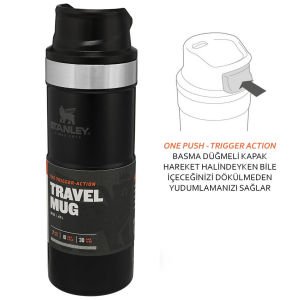 Stanley Trigger-Action Seyahat Bardağı, Termos 0.47 Lt Siyah