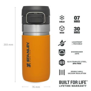 Stanley GO Quick Flip Paslanmaz Çelik Soğuk Su Termosu 0.47 LT Turuncu