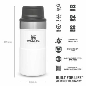 Stanley Klasik Trigger-Action Termos Bardak 0.25 LT Beyaz