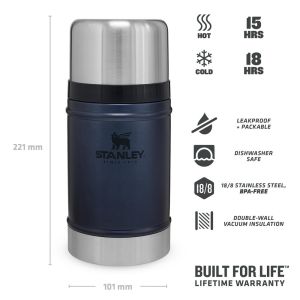 Stanley Klasik Vakumlu Çelik Yemek Termosu 0.70 Lt Lacivert