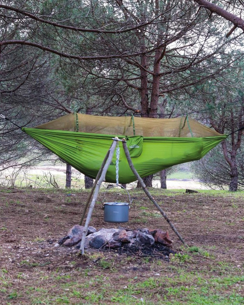 CAMPOUT CİBİNLİKLİ HAMAK KIRMIZI