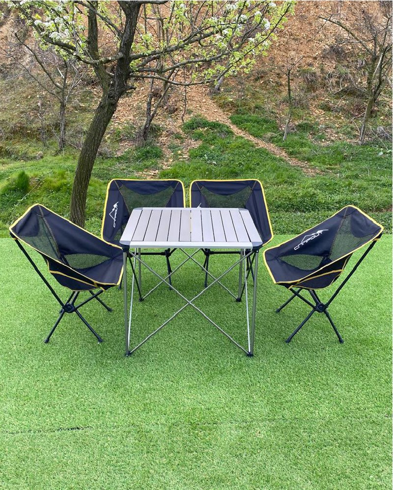 CAMPOUT BÜYÜK MASA + 4 PRATİK SANDALYE SET