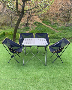 CAMPOUT BÜYÜK MASA + 4 PRATİK SANDALYE SET