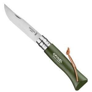 Opinel Inox No 8  Trekking Gürgen Saplı Paslanmaz Çelik Çakı (Haki)