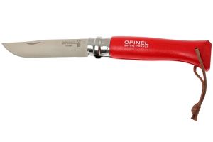 Opinel Inox No 8 Trekking Gürgen Saplı Paslanmaz Çelik Çakı (Kırmızı)