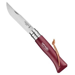Opinel Inox Trekking 8 No Paslanmaz  Çelik Çakı (Bordo)