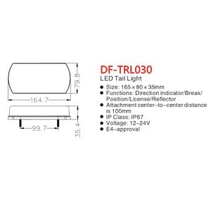 Römork ve Karavan Led Stop Lambası 12 Volt