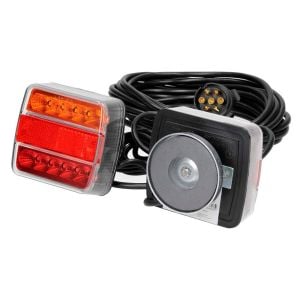 Mıknatıslı 10m Led Römork Stop Lambası Seti 7 Pin Soketli 12v