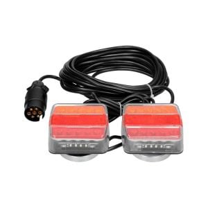 Mıknatıslı 10m Led Römork Stop Lambası Seti 7 Pin Soketli 12v