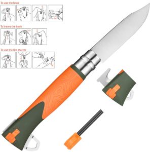 Opinel Inox Explore Terre No 12 Paslanmaz Çelik Çakı (Turuncu)