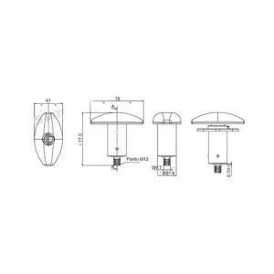 Karavan Kapı Kilidi Beyaz 76x41mm