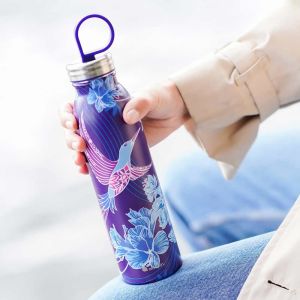 Aladdin X Naito Chilled Thermavac Paslanmaz Çelik Su Şişesi 0.55 LT Mor