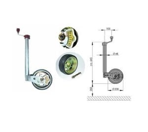 Alko Premium 300 kg Krikolu Kilo Ölçerli Ön Destek Tekeri