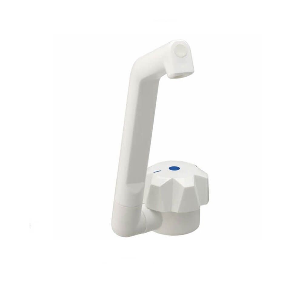 Karavan Deluxe Beyaz Plastik Soğuk Su Katlanır Musluk Micro-Switch