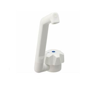 Karavan Deluxe Beyaz Plastik Soğuk Su Katlanır Musluk Micro-Switch