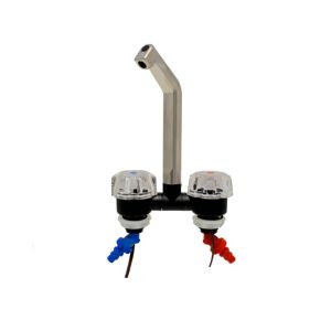 Deluxe Mat Nikel Plastik Sıcak/Soğuk Su Katlanır Musluk Micro-Switch