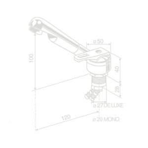 Ceramik De Luxe Plastik Sıcak/Soğuk Su Katlanır Musluk Micro-Switch 27mm