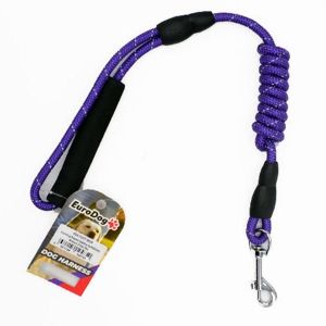 Euro Dog Köpek Uzatma Tasması Reflektörlü Mor 8 Mm 120 Cm